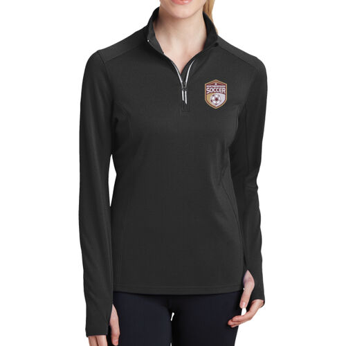 NYSA - Ladies Sport Wick ® Textured 1/4 Zip Pullover Thumbnail